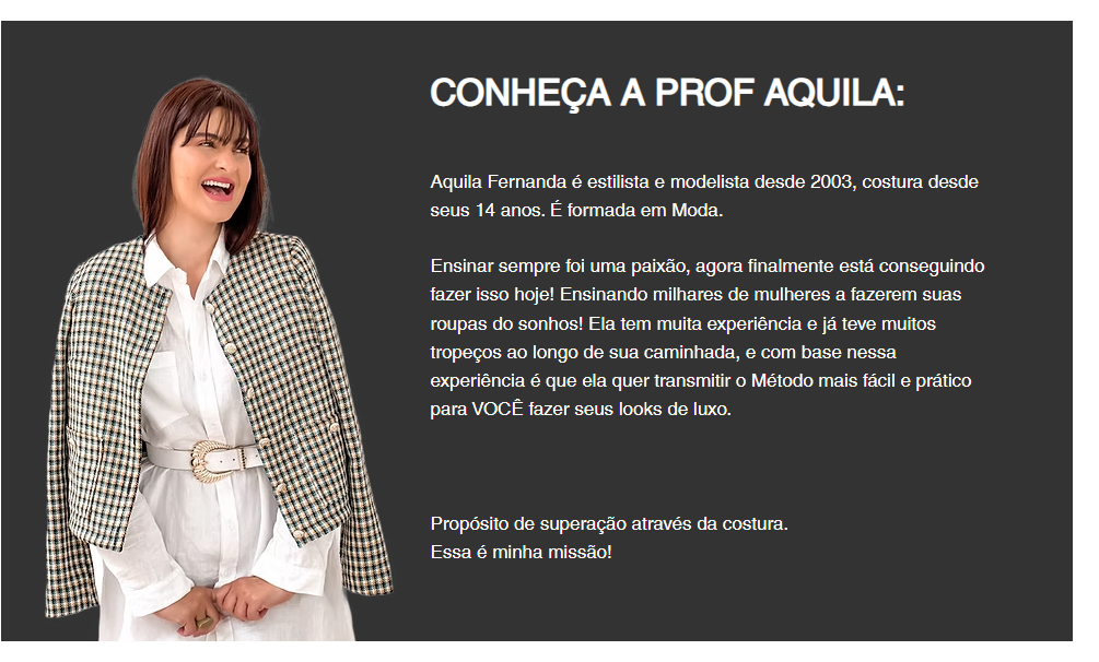 a Modelagem e Costura de Luxo com o Curso Styleflix de Aquila Fernanda Empresario Conectado