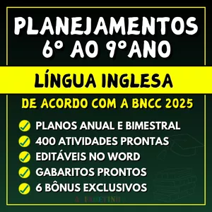 Vale a Pena Comprar “LÍNGUA INGLESA – Planejamentos do 6º ao 9º ano – BNCC 2025” Empresario Conectado