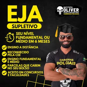 Curso EJA Supletivo - Educação de Jovens Adultos EAD - Ensino Fundamental e ou Médio em 6 meses - Instituto Óliver 2 Curso EJA Supletivo - Educação de Jovens Adultos EAD - Ensino Fundamental e ou Médio em 6 meses - Instituto Óliver Curso diário - DIcas